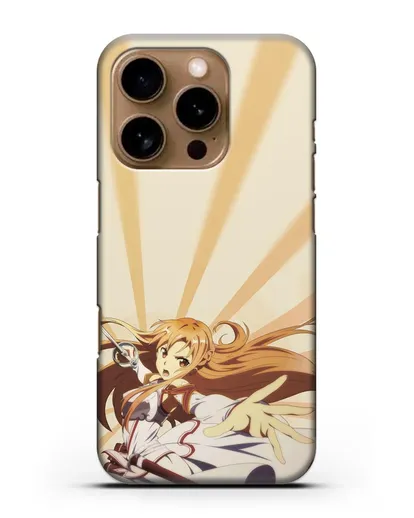 Чехол аниме Мастера меча онлайн - Фехтовальщица Асуна силиконовый для iPhone 16 Pro