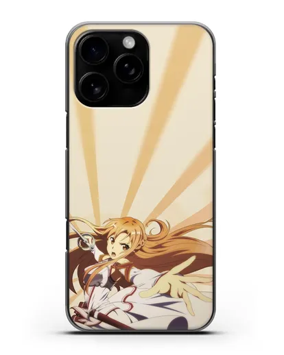 Чехол аниме Мастера меча онлайн - Фехтовальщица Асуна силиконовый для iPhone 16 Pro Max