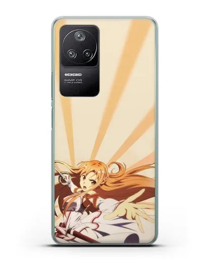 Чехол аниме Мастера меча онлайн - Фехтовальщица Асуна силиконовый для Xiaomi Poco F4