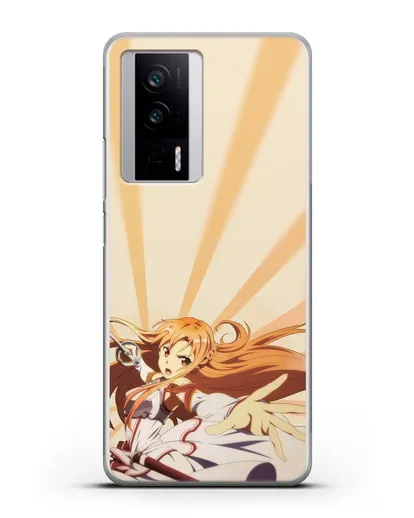 Чехол аниме Мастера меча онлайн - Фехтовальщица Асуна силиконовый для Xiaomi Poco F5 Pro