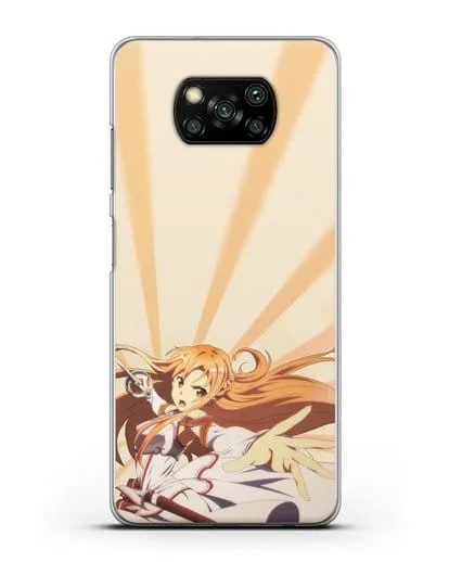 Чехол аниме Мастера меча онлайн - Фехтовальщица Асуна силиконовый для Xiaomi Poco X3