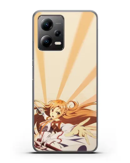 Чехол аниме Мастера меча онлайн - Фехтовальщица Асуна силиконовый для Xiaomi Poco X5