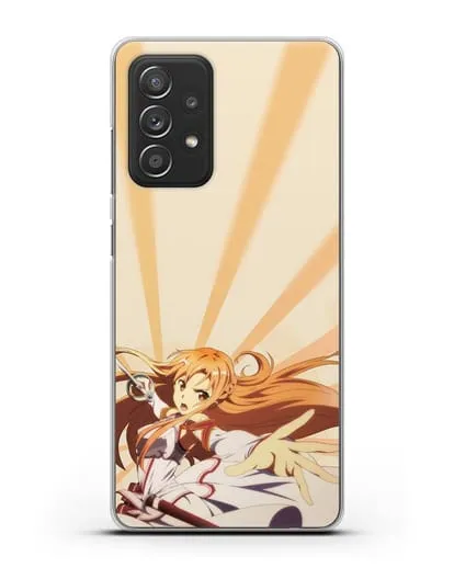 Чехол аниме Мастера меча онлайн - Фехтовальщица Асуна силиконовый для Samsung Galaxy A53