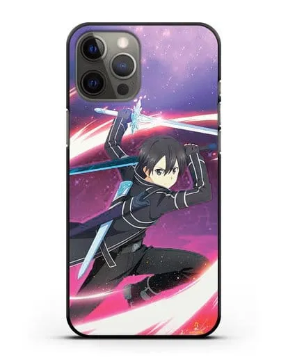 Чехол аниме Мастера меча онлайн - Кирито в бою силиконовый для iPhone 12 Pro Max
