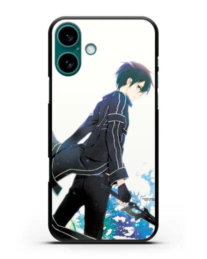 Чехол аниме Мастера меча онлайн - Кирито силиконовый для iPhone 16 Plus