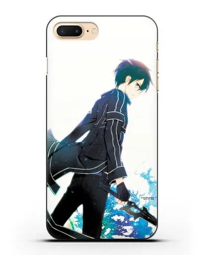 Чехол аниме Мастера меча онлайн - Кирито силиконовый для iPhone 8 Plus