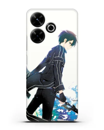 Чехол аниме Мастера меча онлайн - Кирито силиконовый для Xiaomi Poco M6