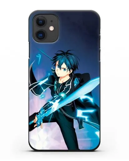 Чехол аниме Мастера меча онлайн - Черный мечник Кирито силиконовый для iPhone 11