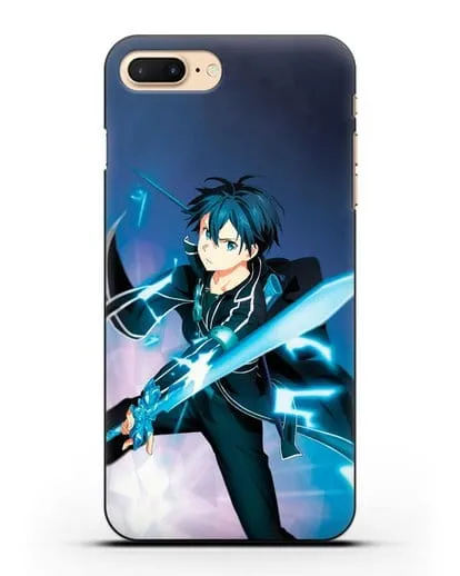 Чехол аниме Мастера меча онлайн - Черный мечник Кирито силиконовый для iPhone 8 Plus