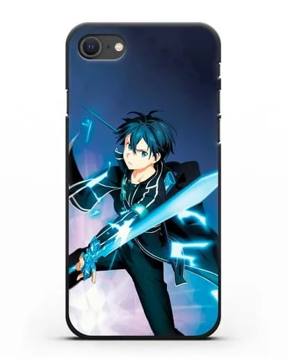 Чехол аниме Мастера меча онлайн - Черный мечник Кирито силиконовый для iPhone SE 2020