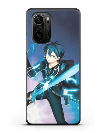 Чехол аниме Мастера меча онлайн - Черный мечник Кирито силиконовый для Xiaomi Poco F3