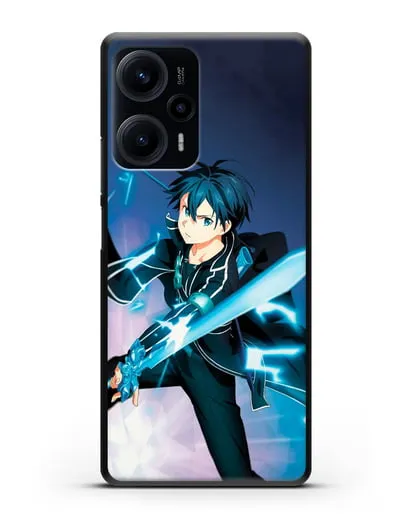 Чехол аниме Мастера меча онлайн - Черный мечник Кирито силиконовый для Xiaomi Poco F5