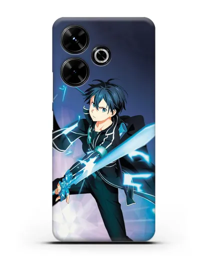Чехол аниме Мастера меча онлайн - Черный мечник Кирито силиконовый для Xiaomi Poco M6