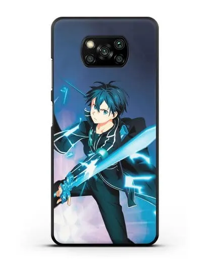Чехол аниме Мастера меча онлайн - Черный мечник Кирито силиконовый для Xiaomi Poco X3