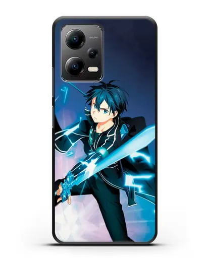 Чехол аниме Мастера меча онлайн - Черный мечник Кирито силиконовый для Xiaomi Poco X5