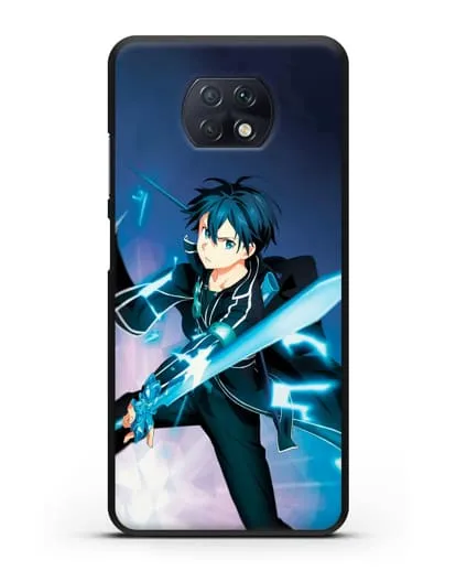 Чехол аниме Мастера меча онлайн - Черный мечник Кирито силиконовый для Xiaomi Redmi Note 9T