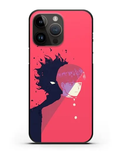 Чехол аниме Моб психо 100 - Сила Моба силиконовый для iPhone 14 Pro Max