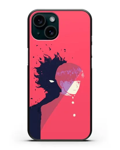 Чехол аниме Моб психо 100 - Сила Моба силиконовый для iPhone 15