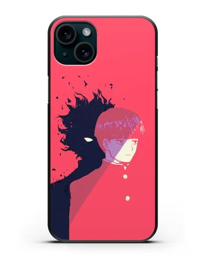 Чехол аниме Моб психо 100 - Сила Моба силиконовый для iPhone 15 Plus