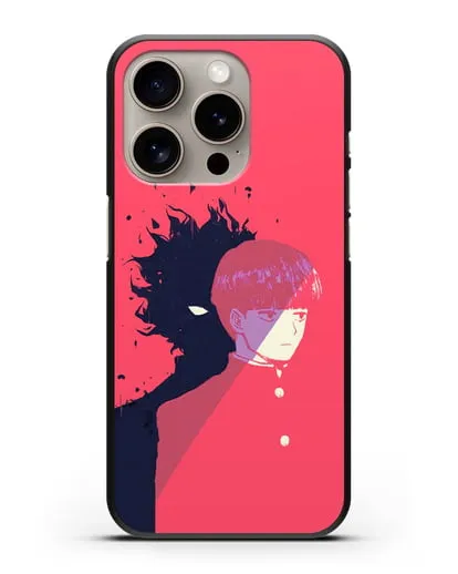 Чехол аниме Моб психо 100 - Сила Моба силиконовый для iPhone 15 Pro