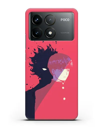 Чехол аниме Моб психо 100 - Сила Моба силиконовый для Xiaomi Poco F6 Pro