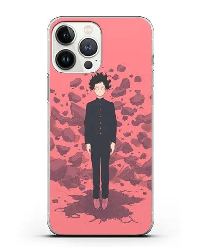 Чехол аниме Моб психо 100 - Телекинез Моба силиконовый для iPhone 13 Pro Max