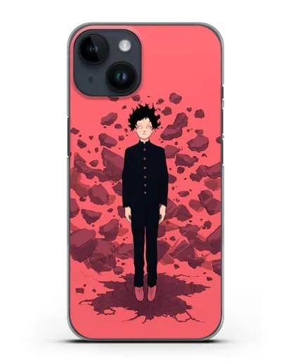 Чехол аниме Моб психо 100 - Телекинез Моба силиконовый для iPhone 14