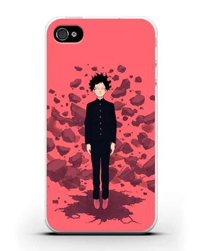 Чехол аниме Моб психо 100 - Телекинез Моба силиконовый для iPhone 4/4s