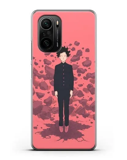 Чехол аниме Моб психо 100 - Телекинез Моба силиконовый для Xiaomi Poco F3 Pro