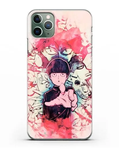 Чехол аниме Моб психо 100 - Моб-эспер силиконовый для iPhone 11 Pro