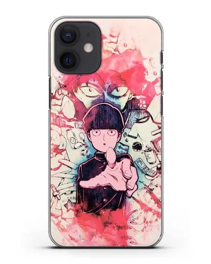 Чехол аниме Моб психо 100 - Моб-эспер силиконовый для iPhone 12 mini