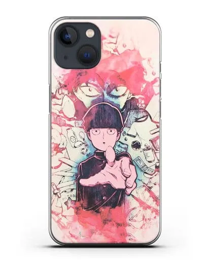 Чехол аниме Моб психо 100 - Моб-эспер силиконовый для iPhone 13 Mini