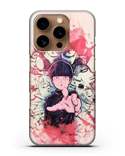 Чехол аниме Моб психо 100 - Моб-эспер силиконовый для iPhone 16 Pro