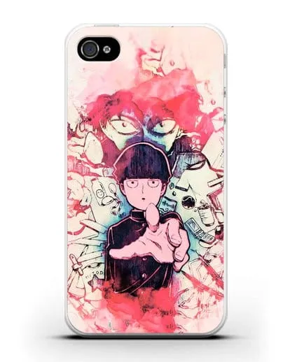 Чехол аниме Моб психо 100 - Моб-эспер силиконовый для iPhone 4/4s
