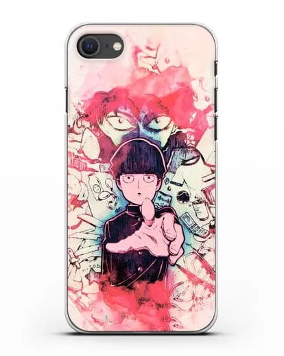 Чехол аниме Моб психо 100 - Моб-эспер силиконовый для iPhone SE 2020