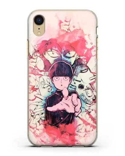 Чехол аниме Моб психо 100 - Моб-эспер силиконовый для iPhone XR