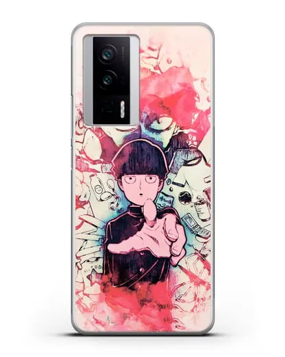 Чехол аниме Моб психо 100 - Моб-эспер силиконовый для Xiaomi Poco F5 Pro