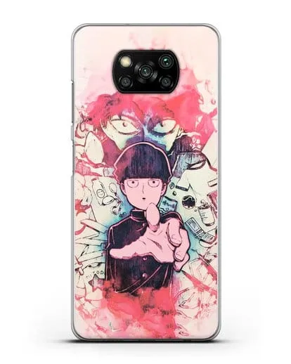 Чехол аниме Моб психо 100 - Моб-эспер силиконовый для Xiaomi Poco X3