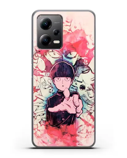 Чехол аниме Моб психо 100 - Моб-эспер силиконовый для Xiaomi Poco X5
