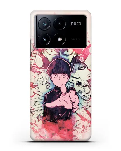 Чехол аниме Моб психо 100 - Моб-эспер силиконовый для Xiaomi Poco X6 Pro