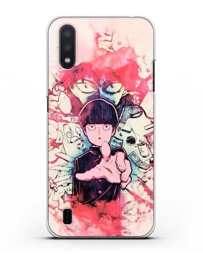 Чехол аниме Моб психо 100 - Моб-эспер силиконовый для Samsung Galaxy A01 [SM-A015F]