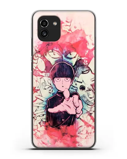 Чехол аниме Моб психо 100 - Моб-эспер силиконовый для Samsung Galaxy A03 [SM-A035]