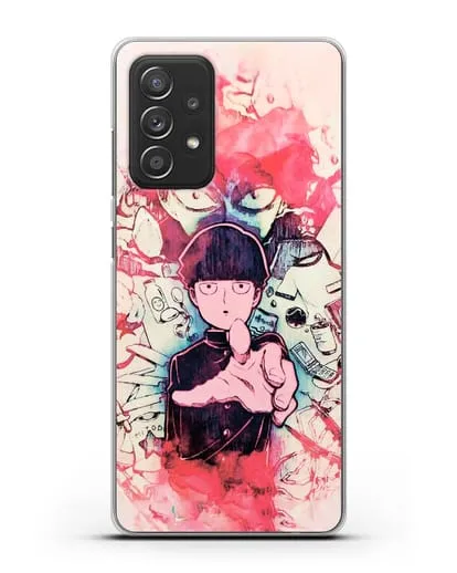 Чехол аниме Моб психо 100 - Моб-эспер силиконовый для Samsung Galaxy A53