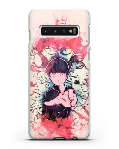 Чехол аниме Моб психо 100 - Моб-эспер силиконовый для Samsung Galaxy S10 [SM-G973F]