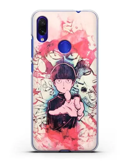 Чехол аниме Моб психо 100 - Моб-эспер силиконовый для Xiaomi Redmi Note 7