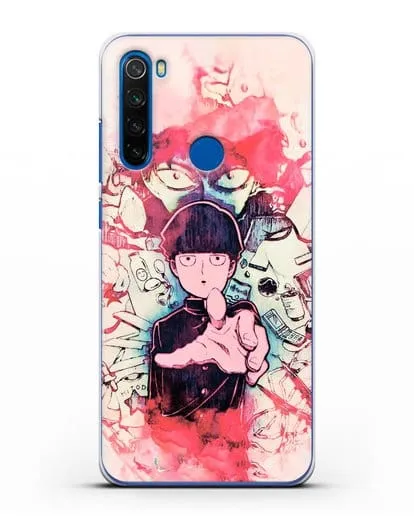 Чехол аниме Моб психо 100 - Моб-эспер силиконовый для Xiaomi Redmi Note 8