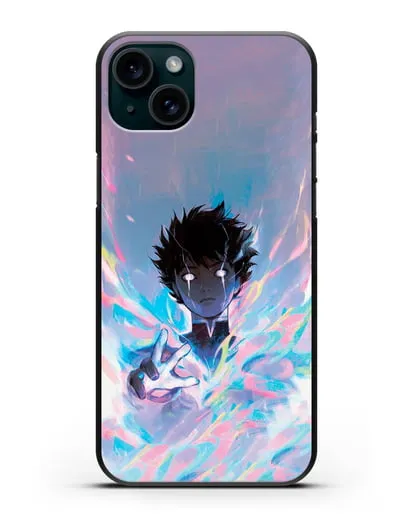 Чехол аниме Моб психо 100 - Моб 100% силиконовый для iPhone 15 Plus