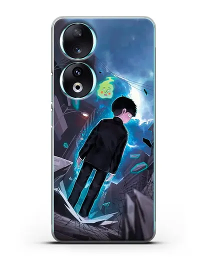 Чехол аниме Моб психо 100 - Моб и Ямочки силиконовый для Honor 90