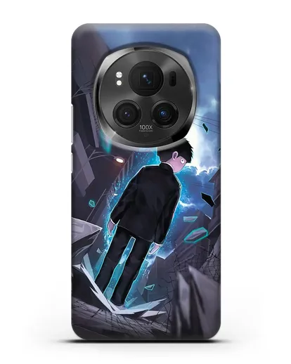 Чехол аниме Моб психо 100 - Моб и Ямочки силиконовый для Honor Magic 6 Pro