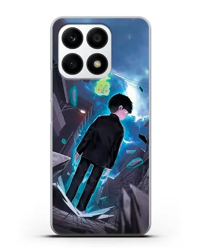 Чехол аниме Моб психо 100 - Моб и Ямочки силиконовый для Honor X8a